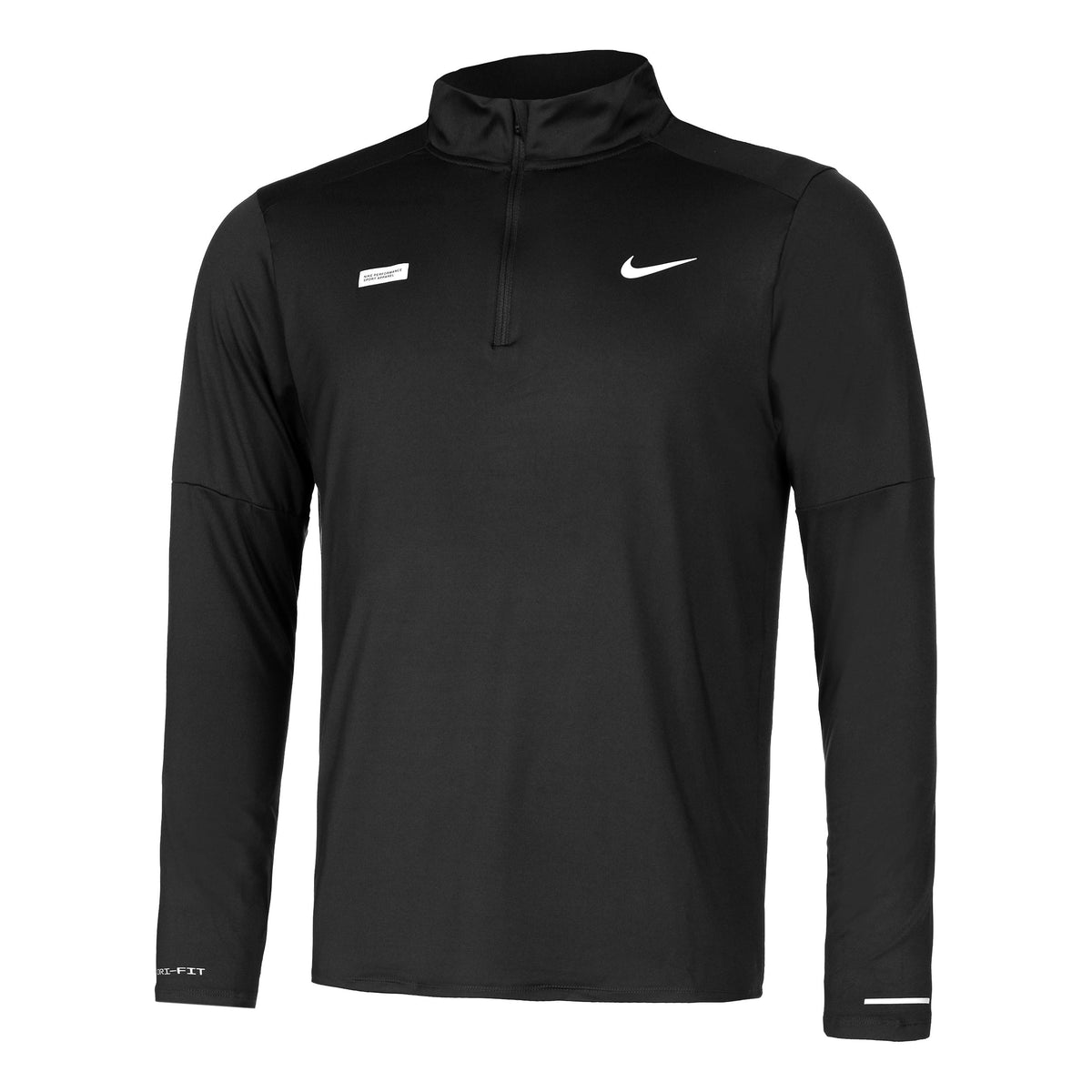 Nike Dri-Fit Dri-FIT Element Flash Half-Zip Men's T-Shirt - Black/Silver