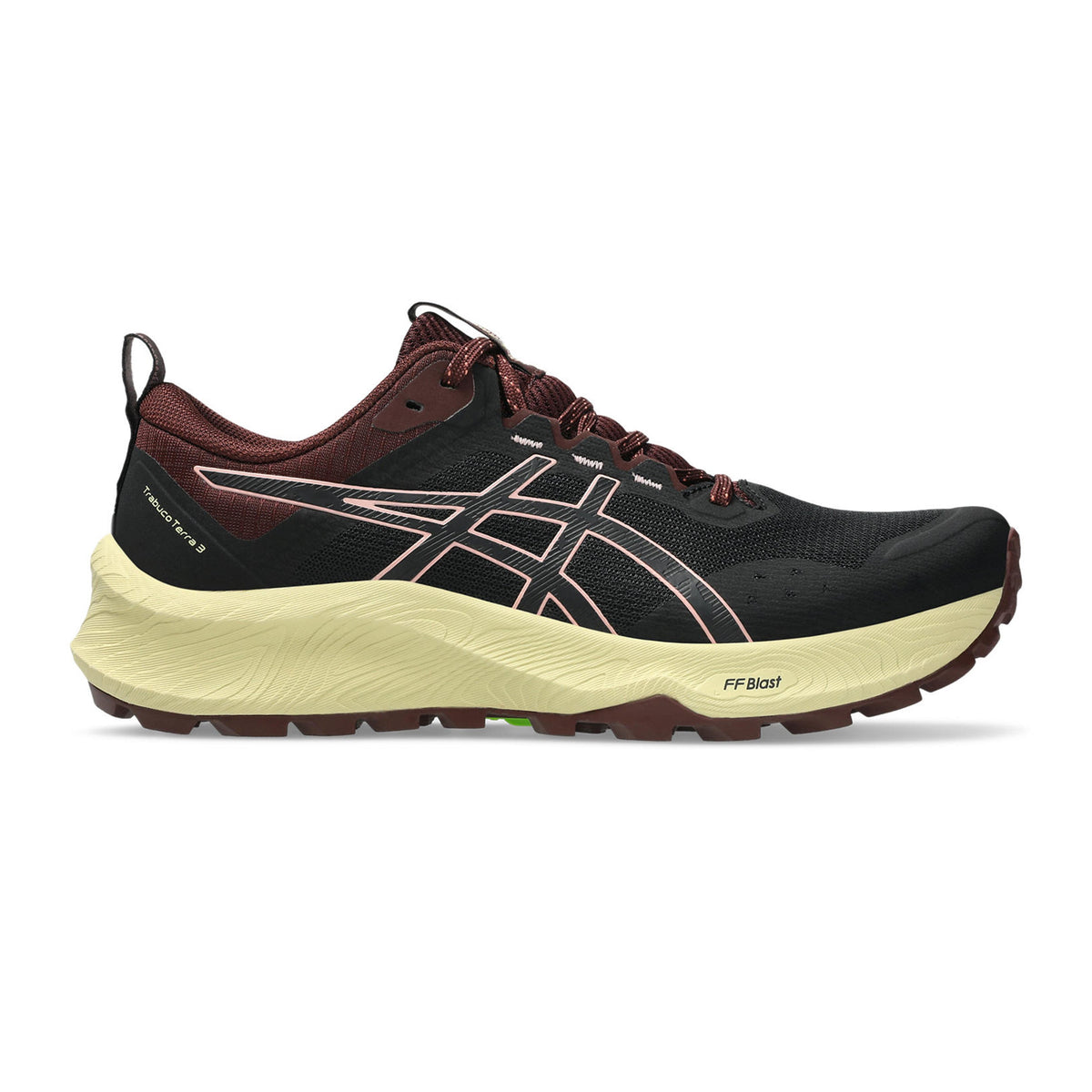 ASICS Trabuco Terra 3 Women's Trail Running Shoes - Black/Dark Red