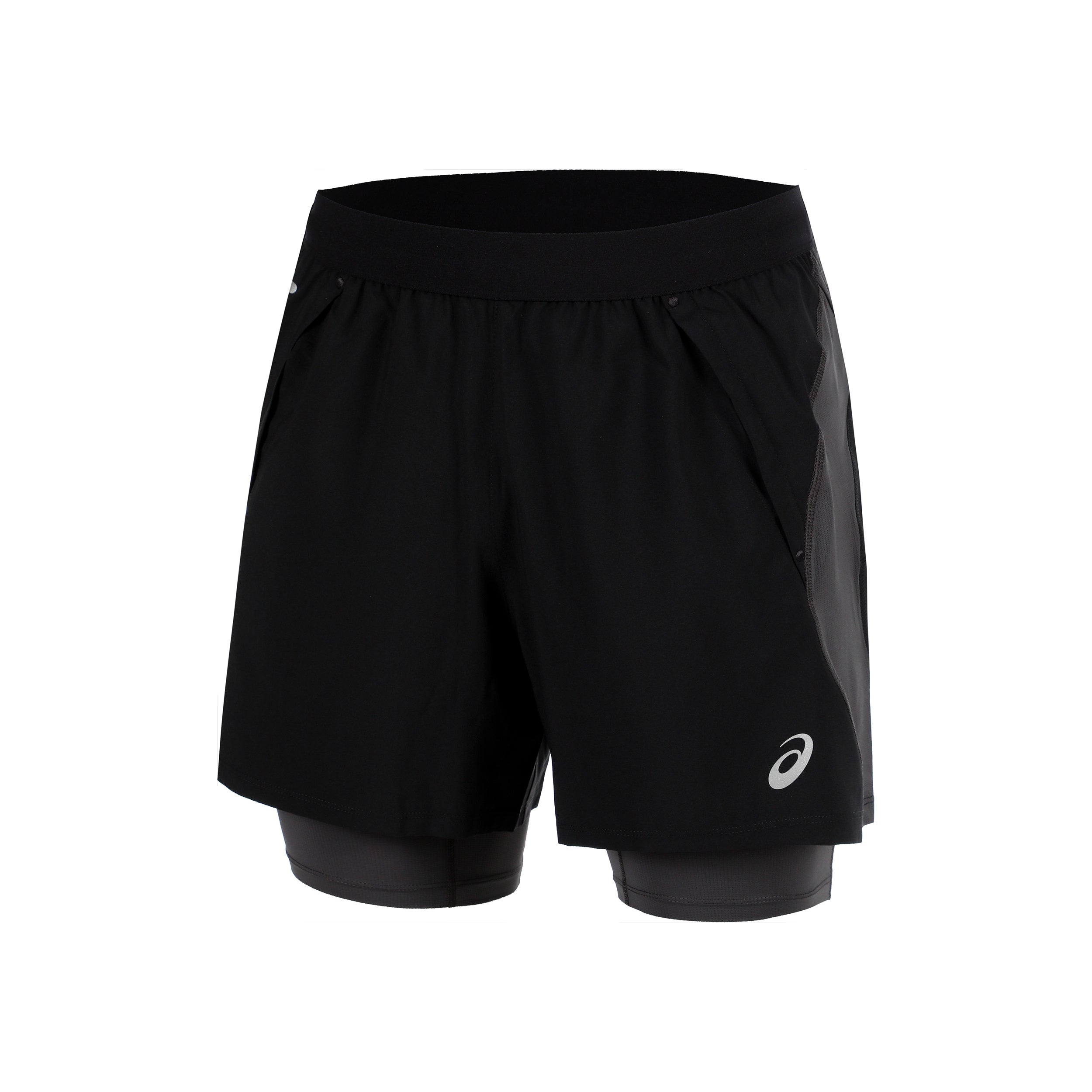 ASICS Road 2in1 5in Running shorts Men - black, dark grey