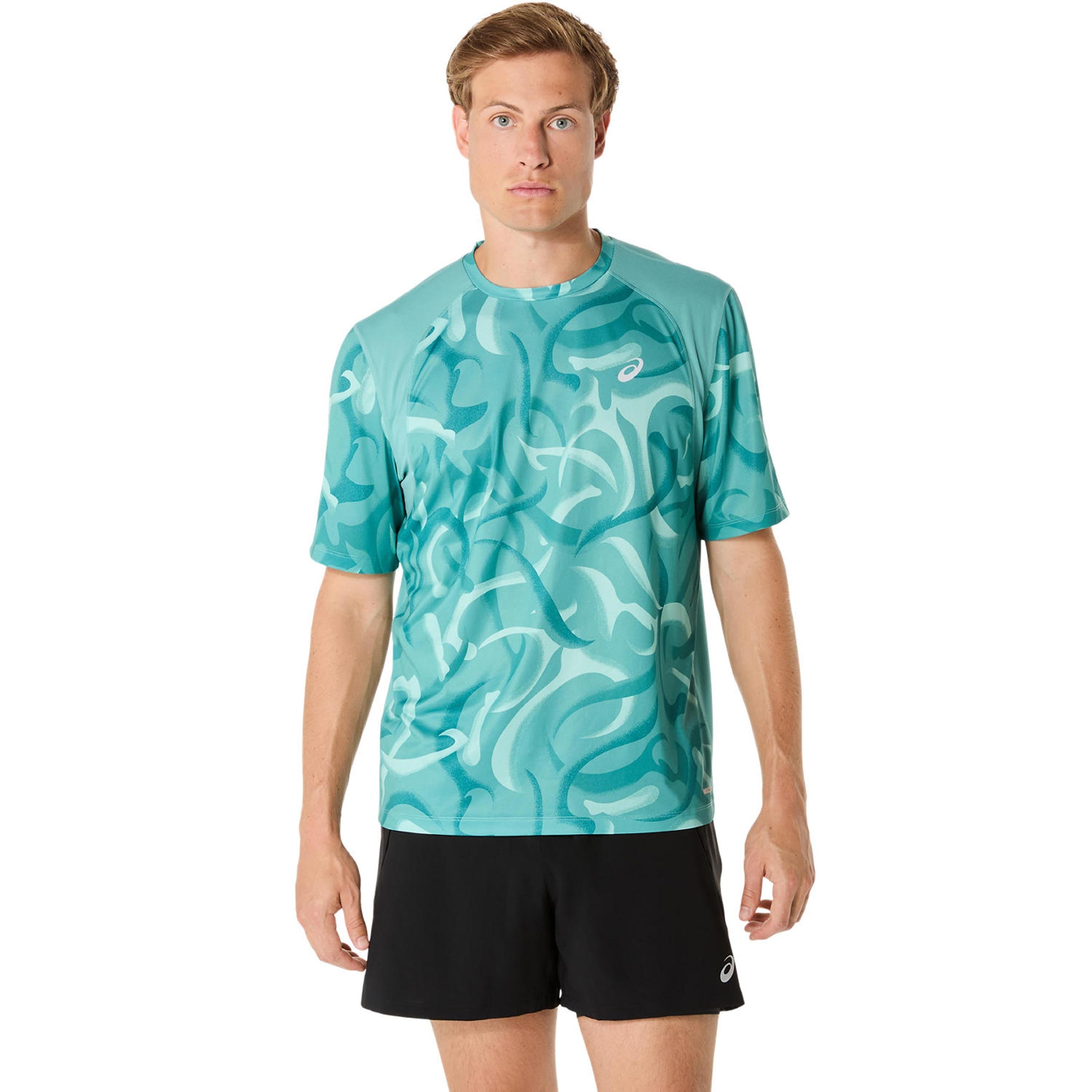 ASICS Road Lite-Show Running Shirt Men - Turquoise,Multicoloured