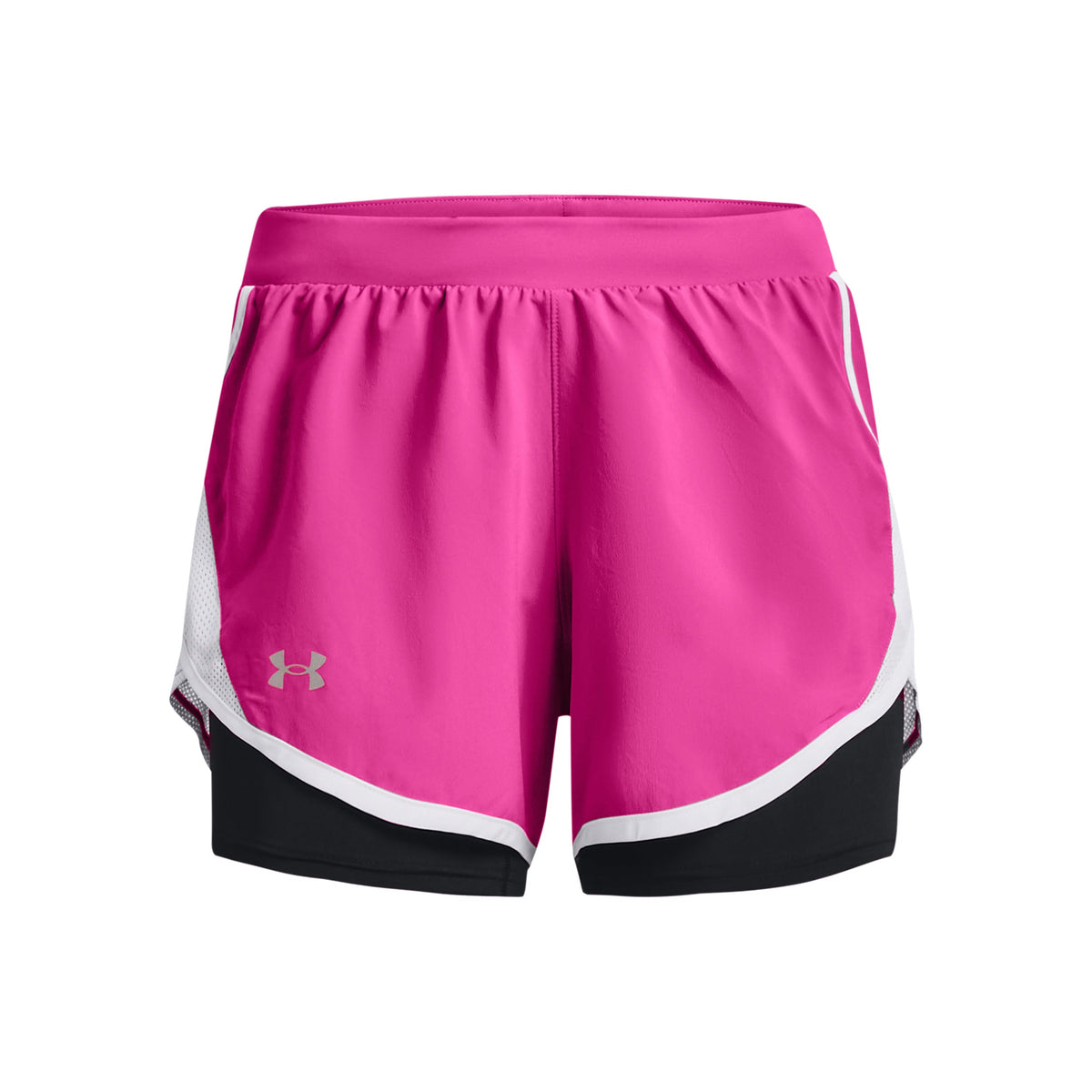 Under Armour Fly By 2.0 2in1 Women's Running Shorts - Pink/White