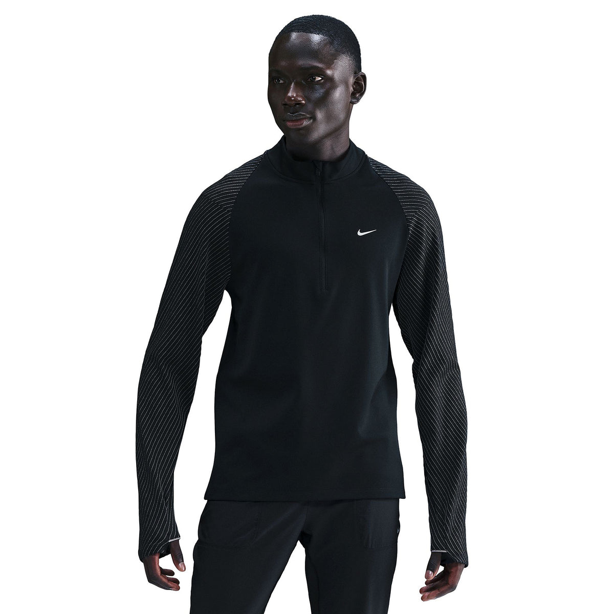 Nike Dri-FIT Reflective Long Sleeve Top Black