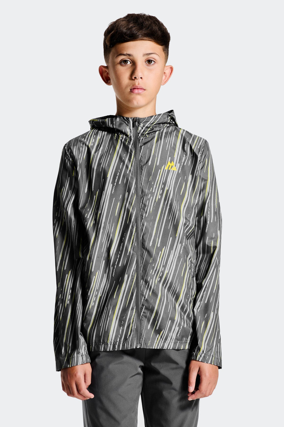 Montirex Junior Vigour Windbreaker - Asphalt Platinum Grey Blazing Yellow