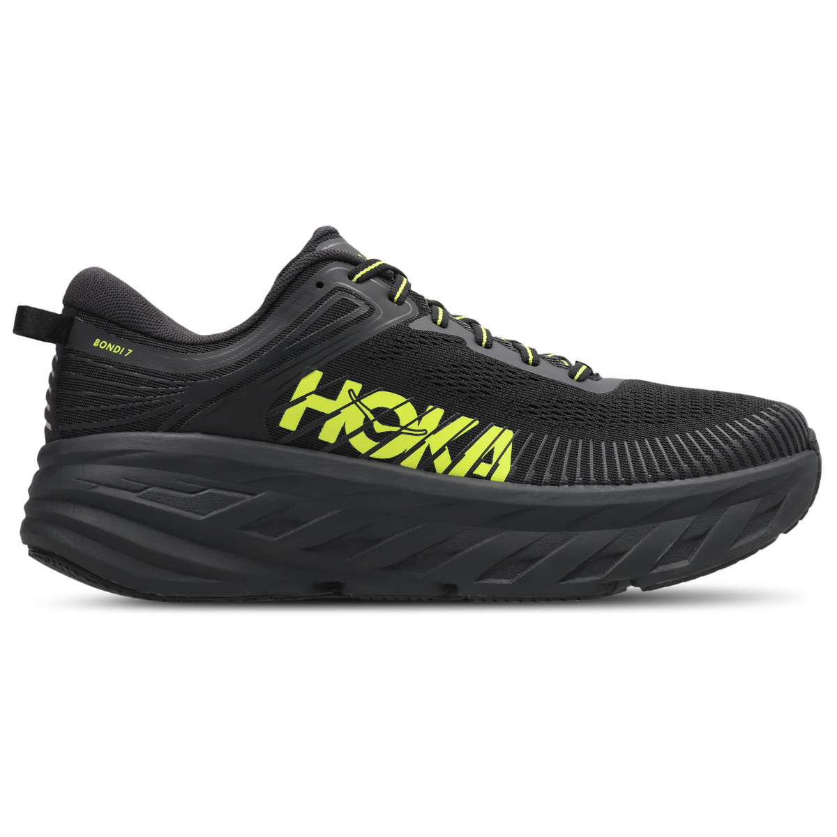 HOKA Men's Bondi 7 Trainer - Black (1110518-BHK)