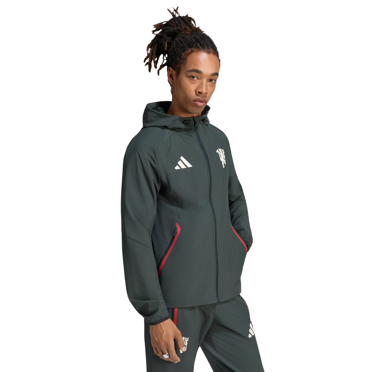 adidas Manchester United Tiro Travel Men's Windbreaker - Black