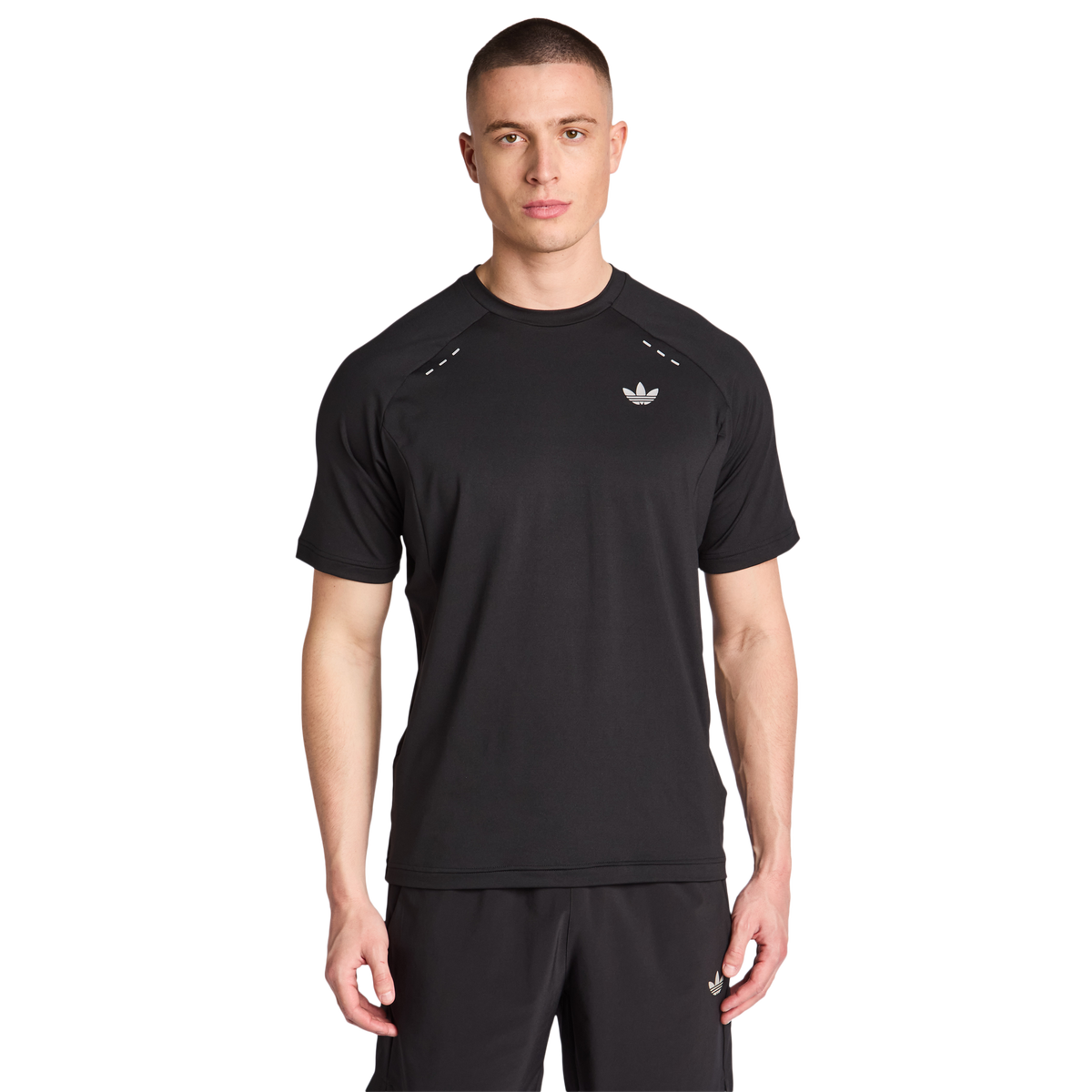 adidas Tech Trefoil Essentials Polyester Men's T-Shirt - Black