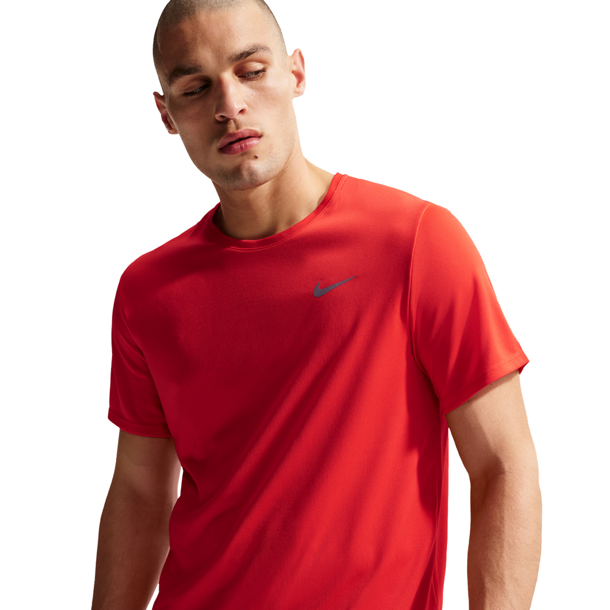 Nike Miler Dri-FIT UV Men's Short-Sleeve Running Top - Light Red