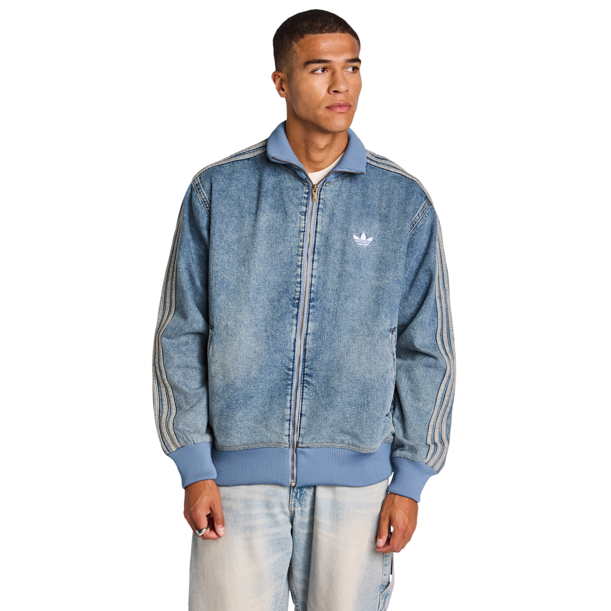 adidas Energy The adidas Adicolor Denim Firebird Men's Track Top - Blue
