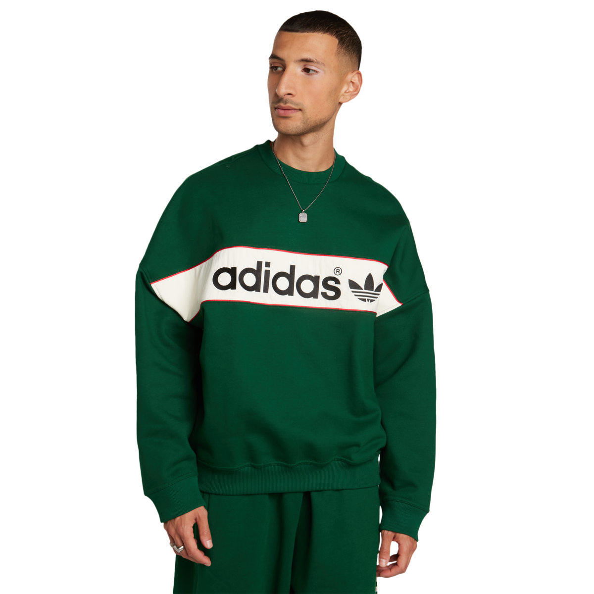 adidas Linear Signature Men's Sweatshirt - Green