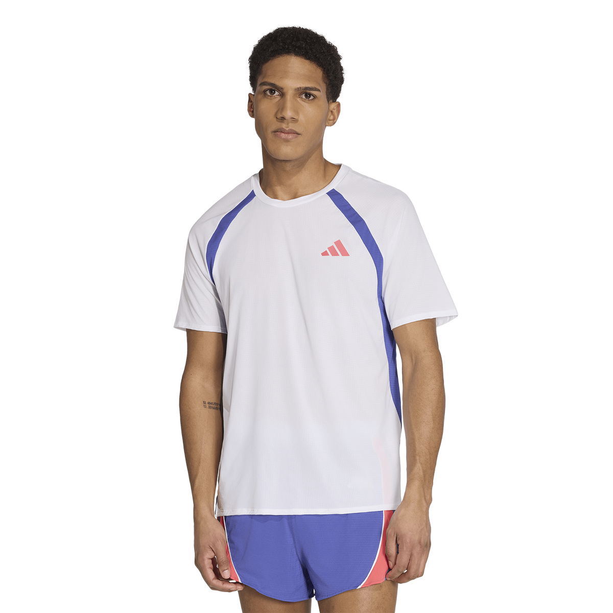 adidas adizero Archive Men's T-Shirt - White/Blue