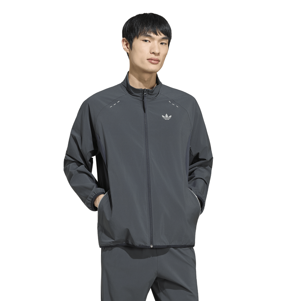 adidas Trefoil Men's Track Top - Grey