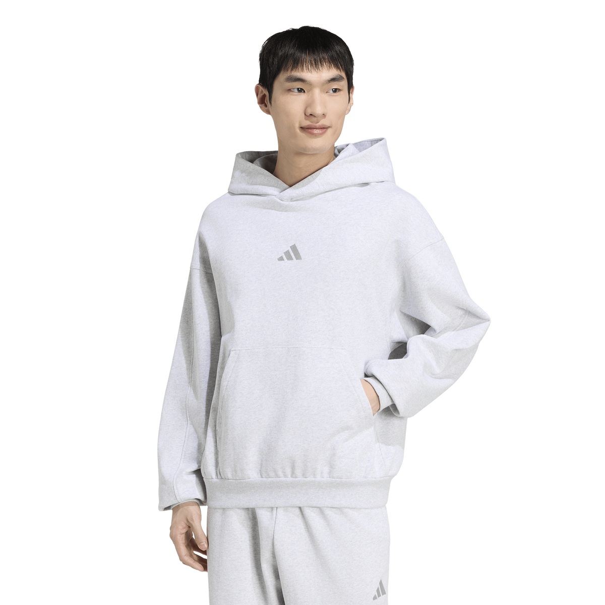 adidas Kit Small Logo Men's Hoodie - Grey