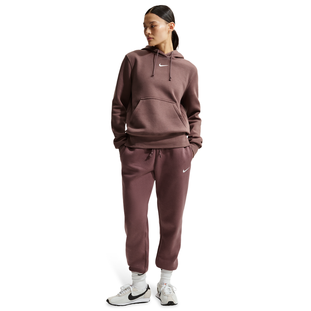 Nike Phoenix Fleece Mid Rise Women's Trousers - Purple