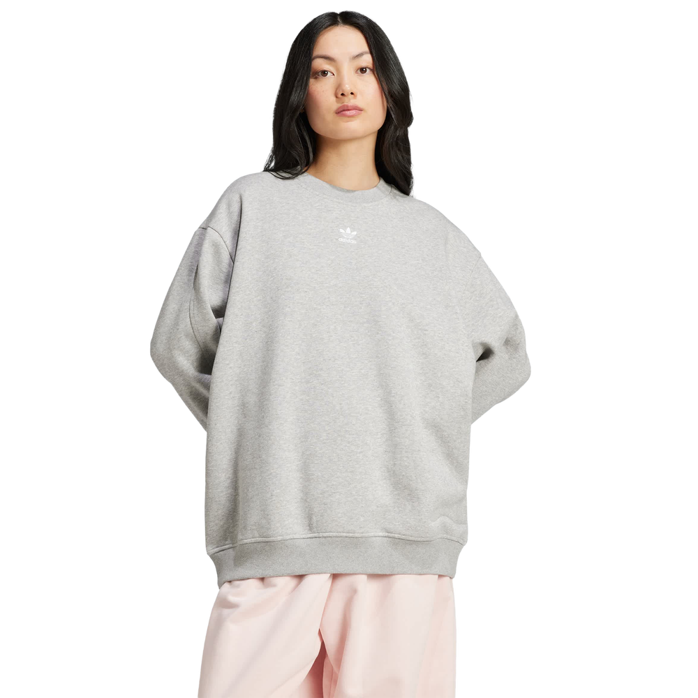 adidas Essentials Long Oversized Crew Women's Sweatshirt - Grey