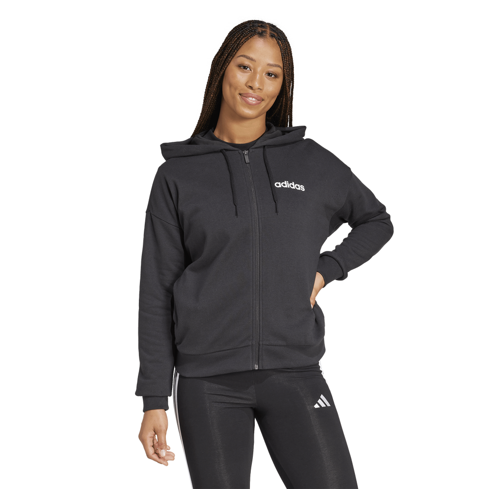 adidas Essentials Linear Full-zip Women's Hoodie - Black