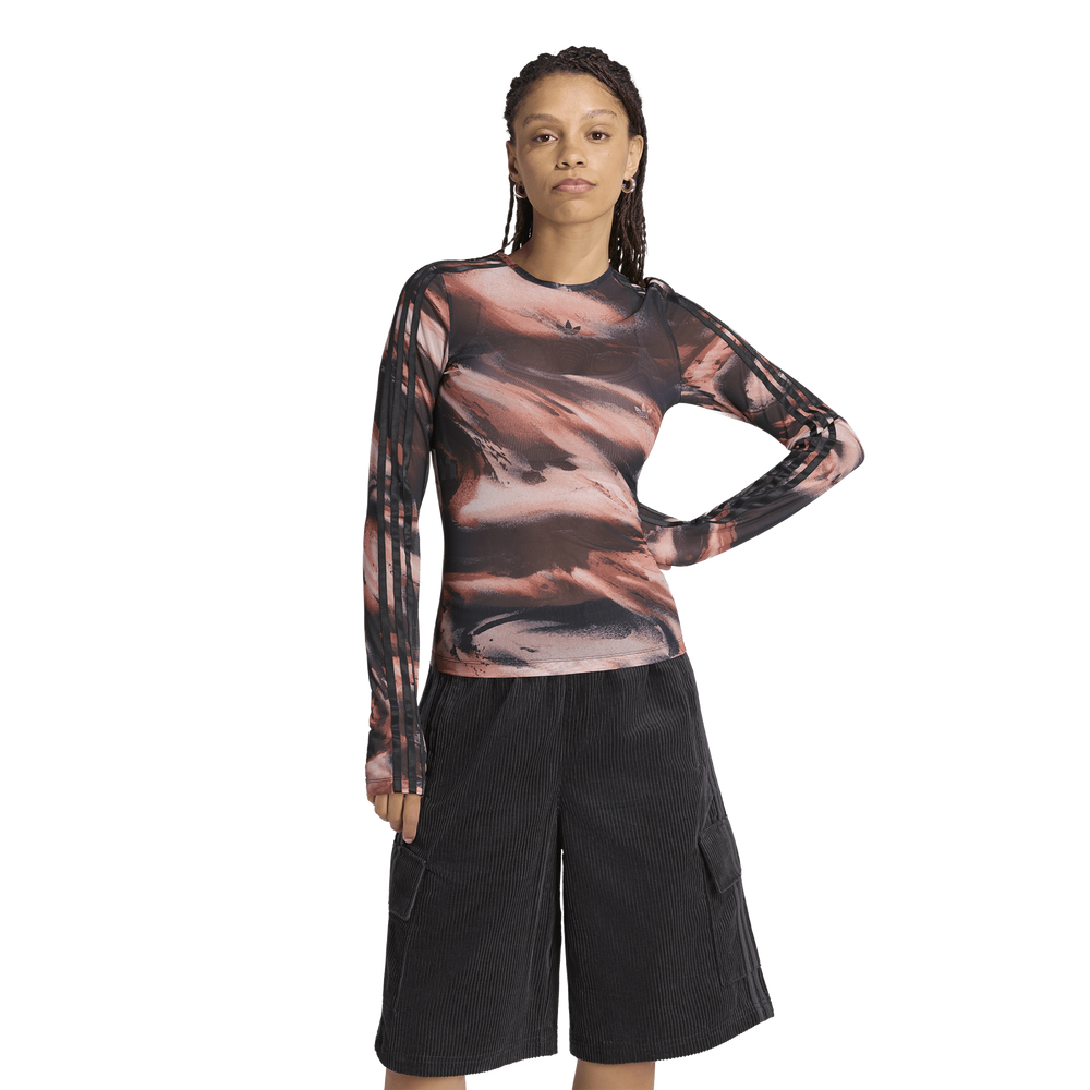 adidas Graphic Mesh Women's T-Shirt - Red