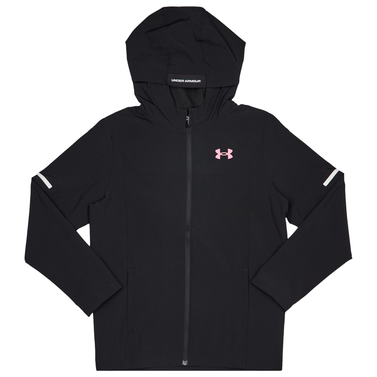 Under Armour Junior Tech Utility Woven Hoodie - Black Super Pink