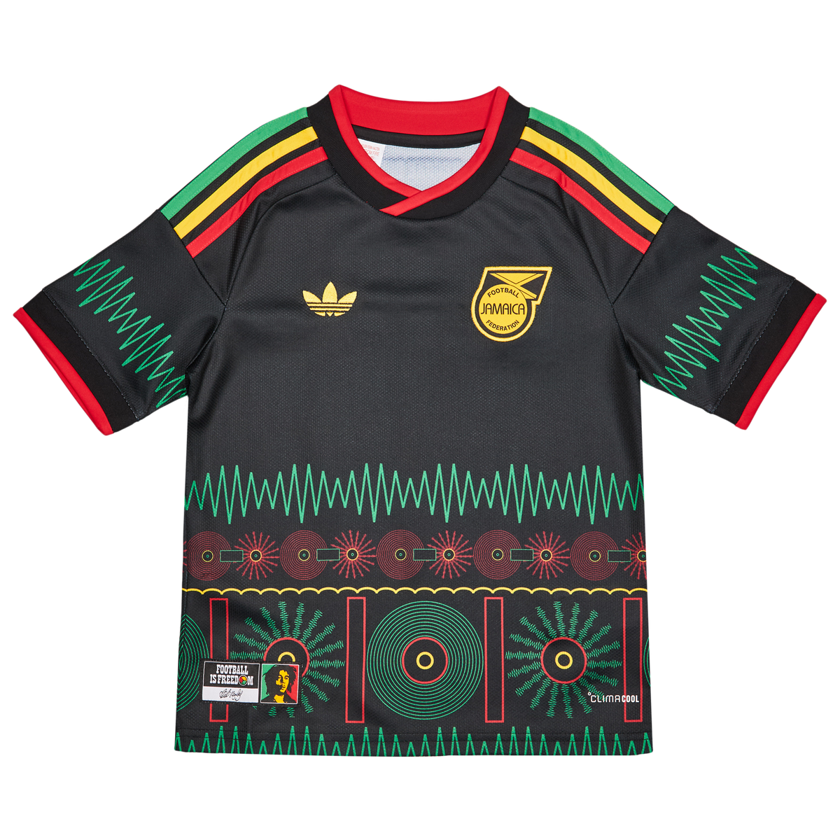 adidas Junior Jamaica 26 X Bob Marley Away T-Shirt - Black