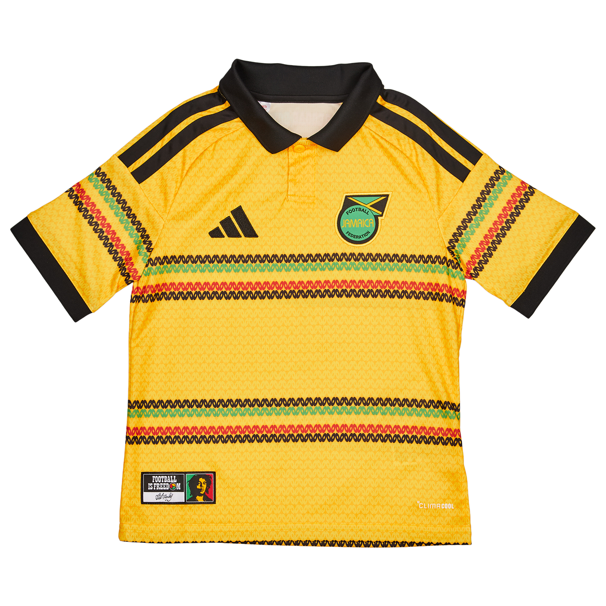 adidas Junior Jamaica 26 X Bob Marley Home T-Shirt - Gold