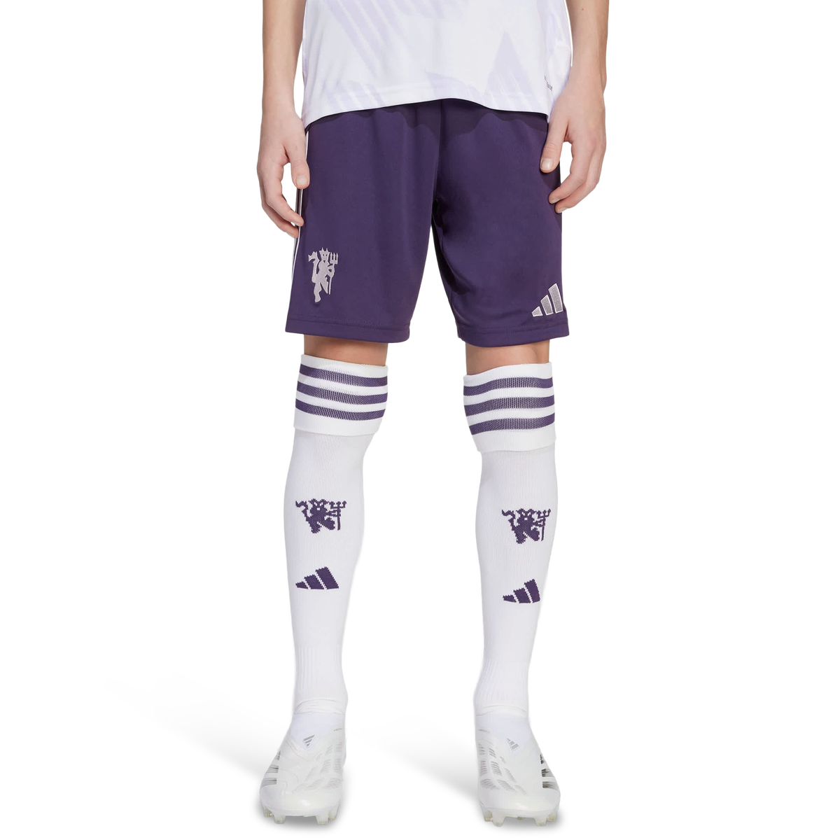 adidas Junior Manchester United 25/26 Away Shorts - Purple