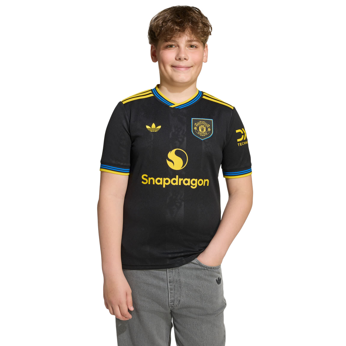 adidas Junior Manchester United 25/26 Third Jersey - Black