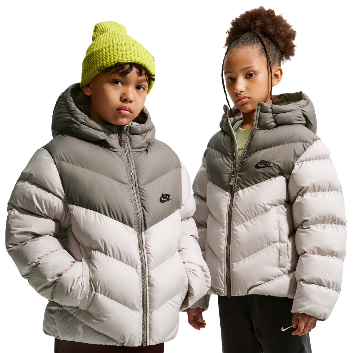 Nike Junior Adp Puffer Colorblock Jacket - Beige