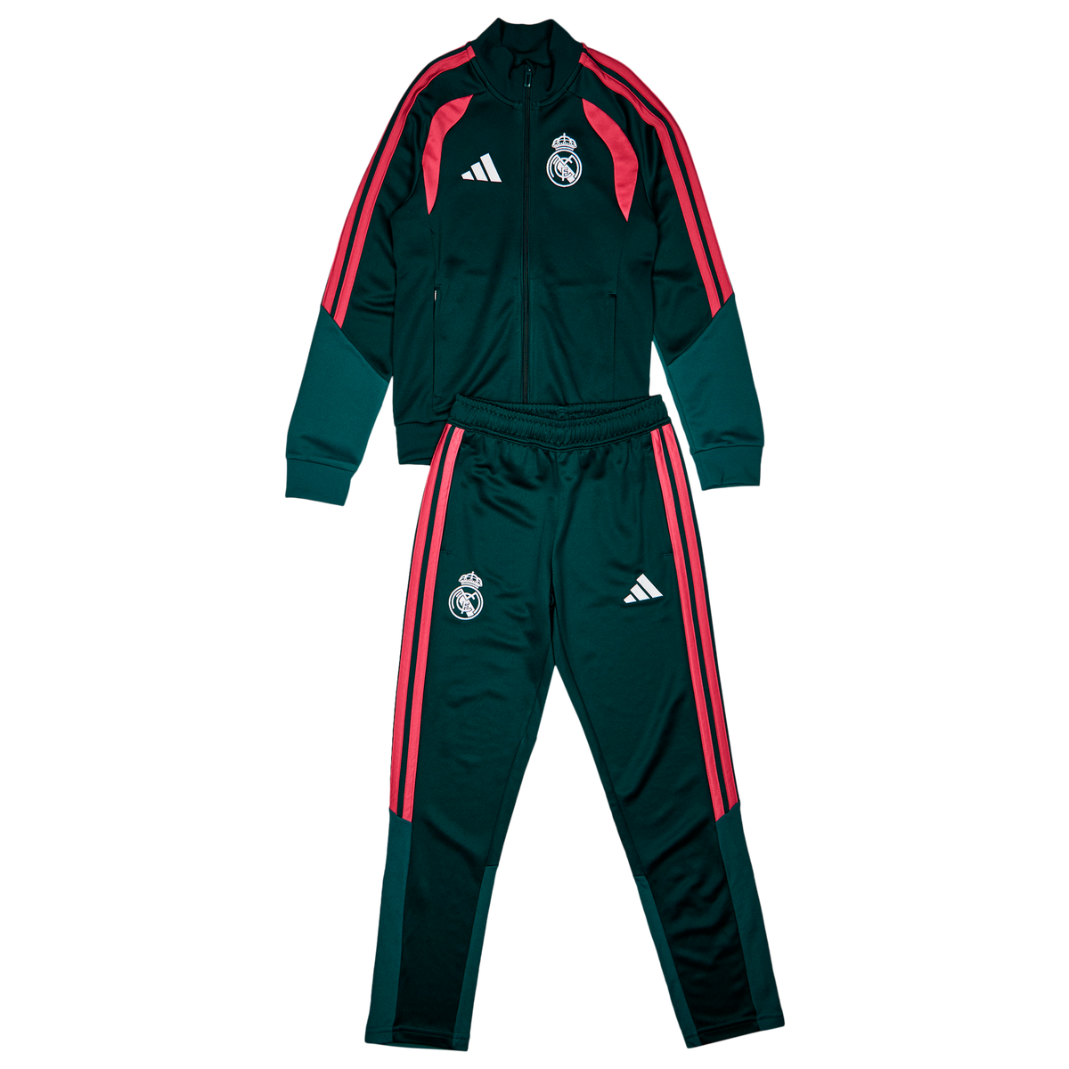 adidas Junior Real Madrid Tracksuit - Green