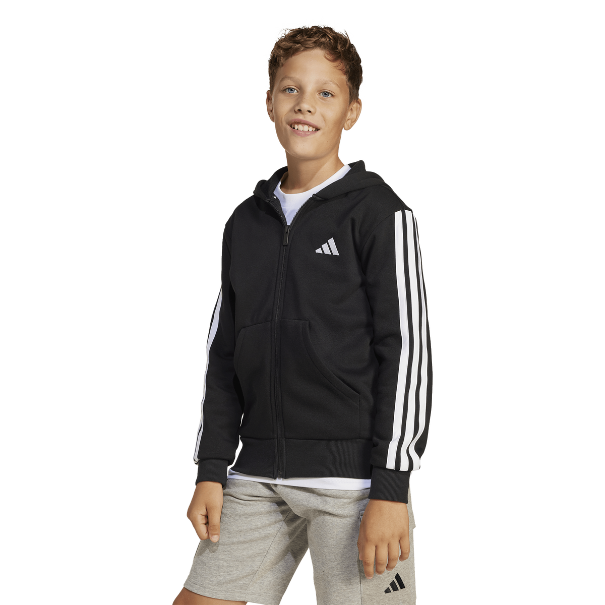 adidas Junior Essentials Full-zip Hoodie - Black
