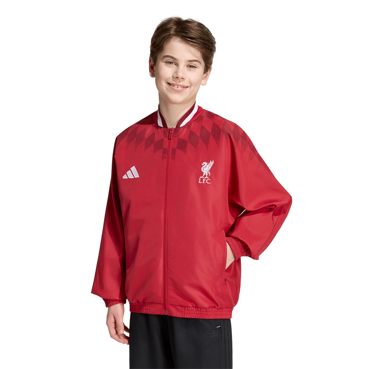 adidas Junior Liverpool FC Stadium Track Top - Red