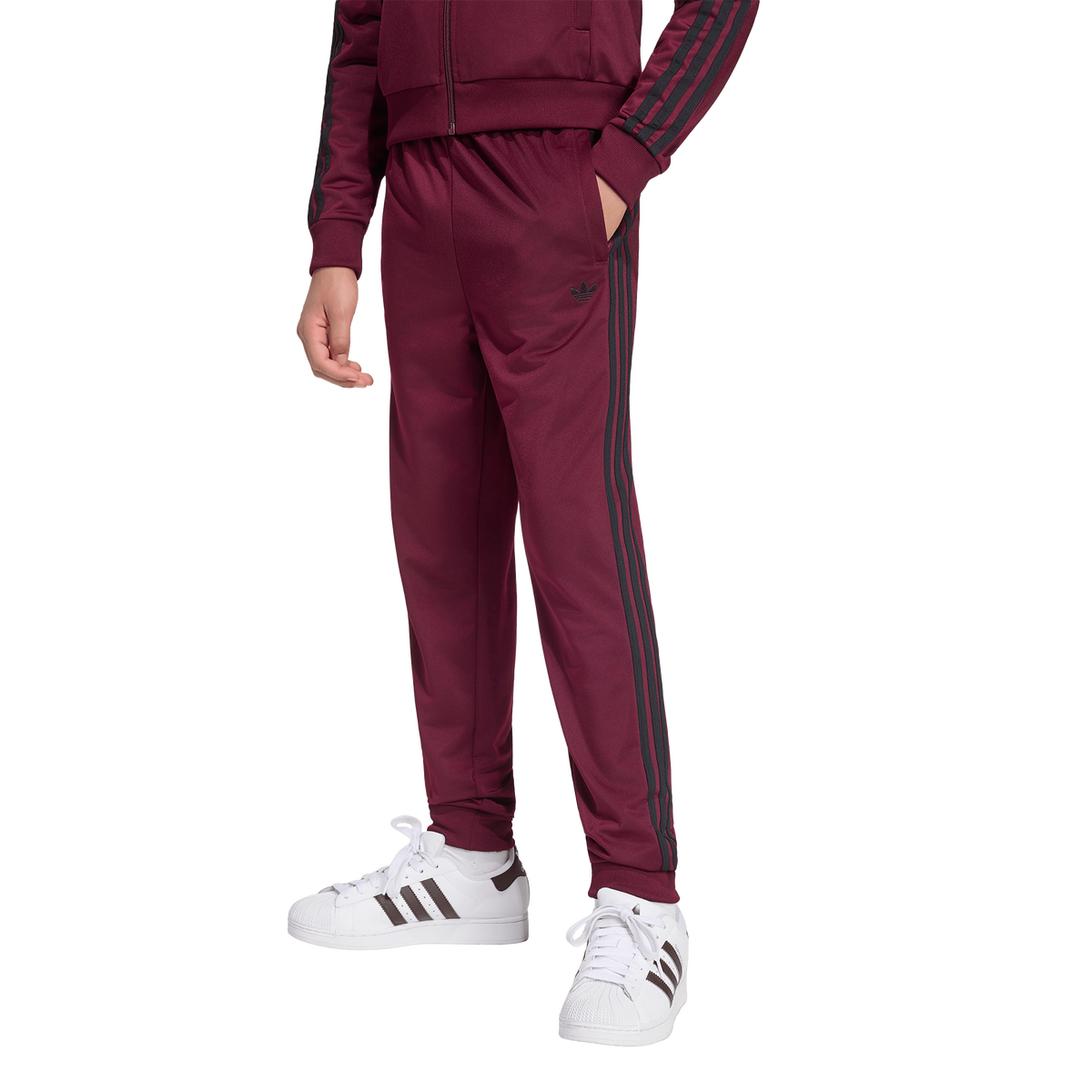 adidas Junior Sst Track Tracksuit Bottoms Joggers - Red