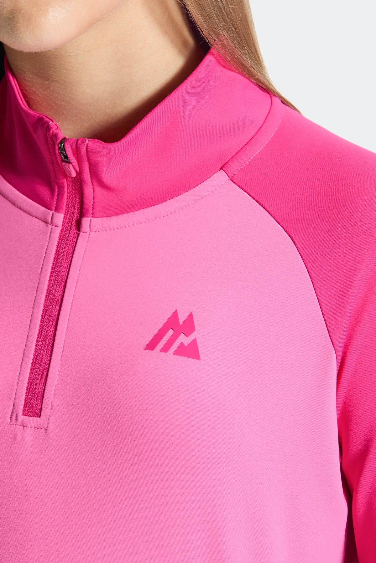 Montirex Girls' Dash 1/4 Zip - Peony Pink Cerise