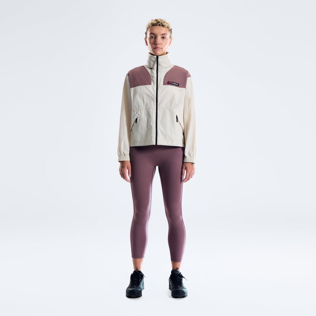 Berghaus Trango Mountain Windbreaker Women's Jacket - Light Brown/Light Blue