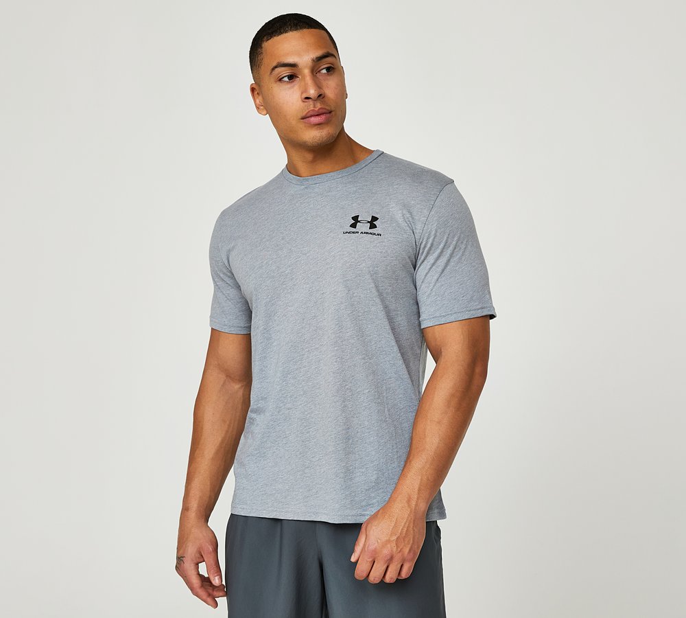Under Armour Men's Sportstyle T-Shirt - Steel Light Heather/Black