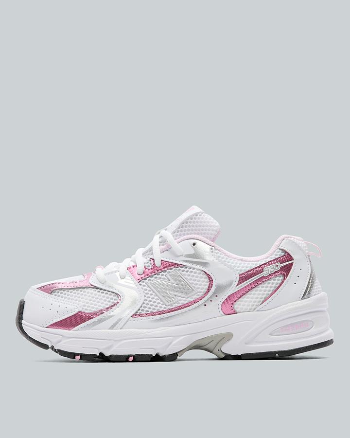 New Balance Junior 530 Trainers - White Pink Metallic