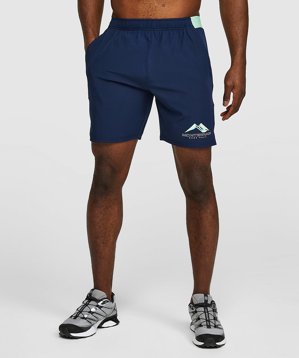 monterrain dimension woven running short dress blue