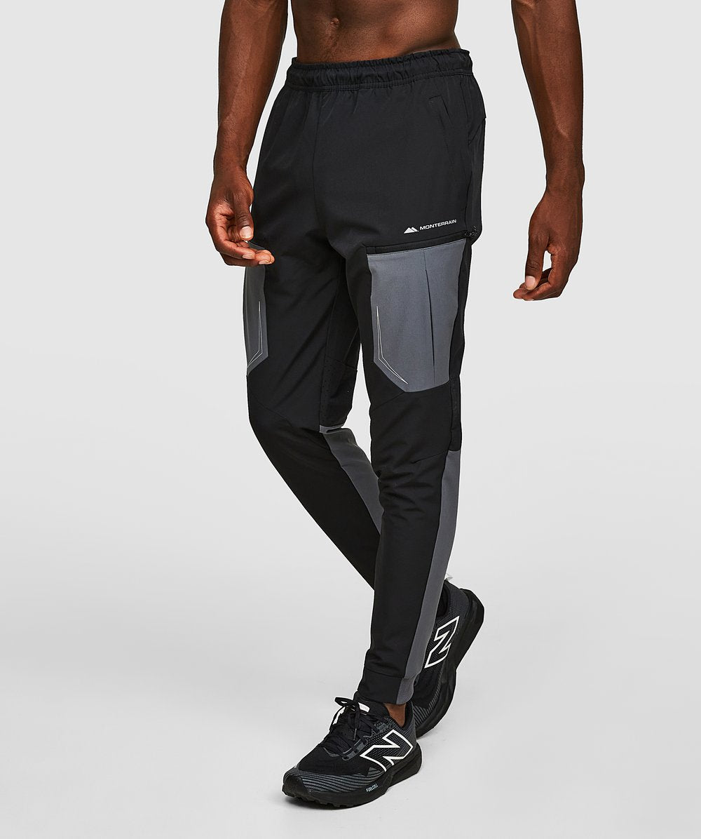 MONTERRAIN ORBIT WOVEN TRACKSUIT - JET BLACK / IRON GREY / FIREY RED