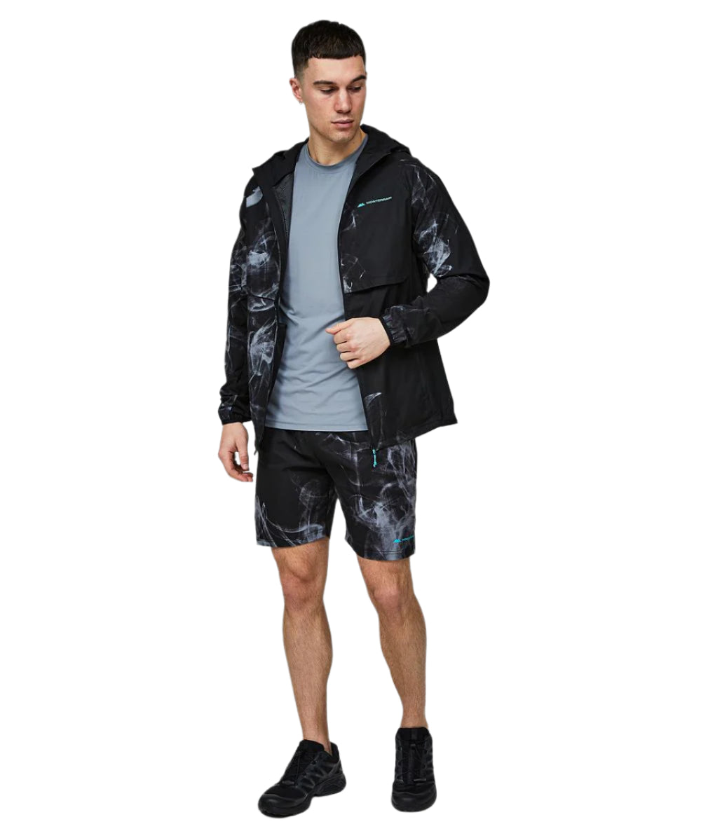 MONTERRAIN Transcend Windrunner Jacket SET - JET BLACK / SEA JET