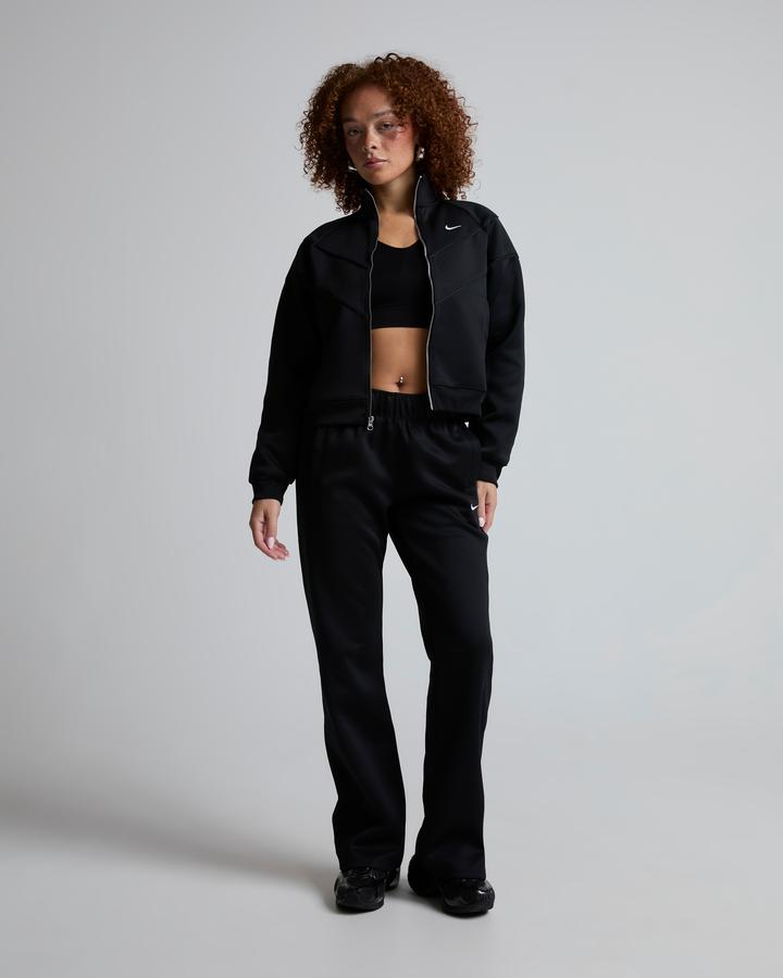 Nike Women's Windrunner Poly Knit Funnel Neck Jacket - Black/White