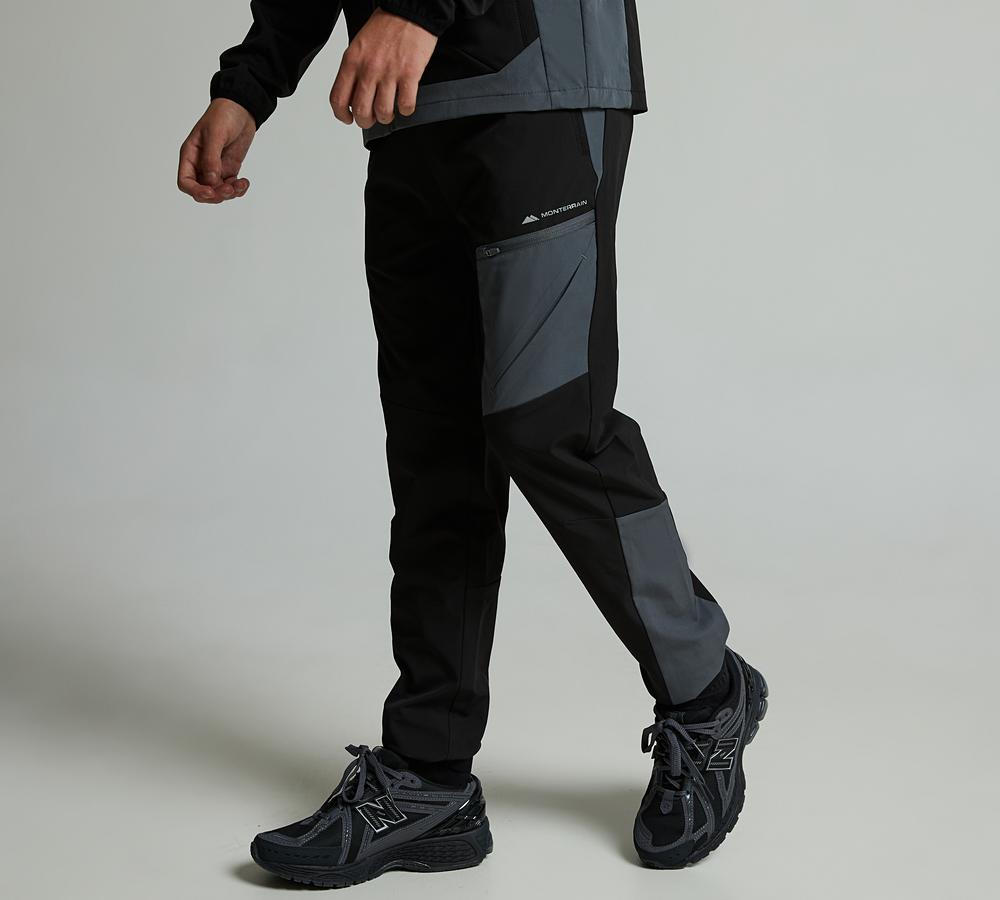 Monterrain Junior Deflect 2.0 Woven Running Pant - Jet Black Iron Gate