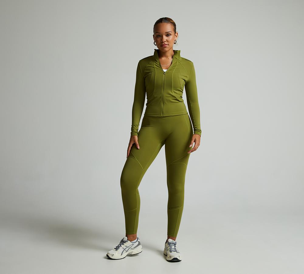 Monterrain Women's Altitude 3.0 Rib Legging - Green