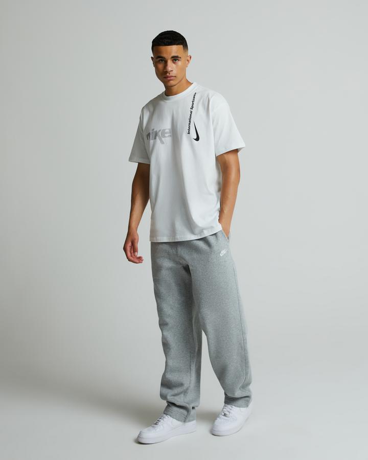 Nike Men's Club Fleece Open Hem Jogger - Dark Grey Heather