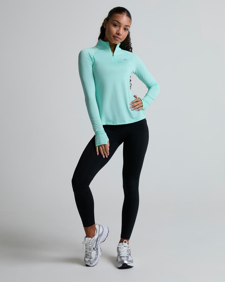 Montirex Women's Breathe Quarter Zip T-Shirt - Eucalyptus