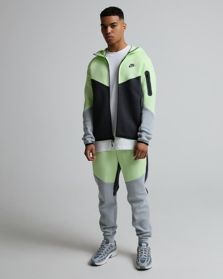 Nike Men's Tech Fleece Windrunner Hoodie - Light Liquid Lime/Anthracite/Light Smoke Grey