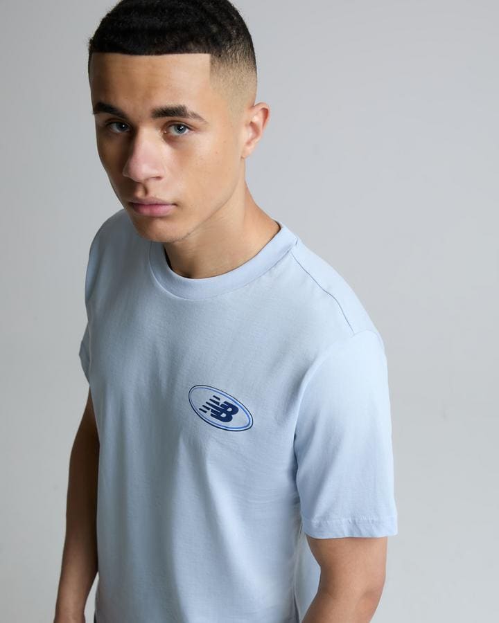 New Balance Men's Oval T-Shirt - Oxford Blue