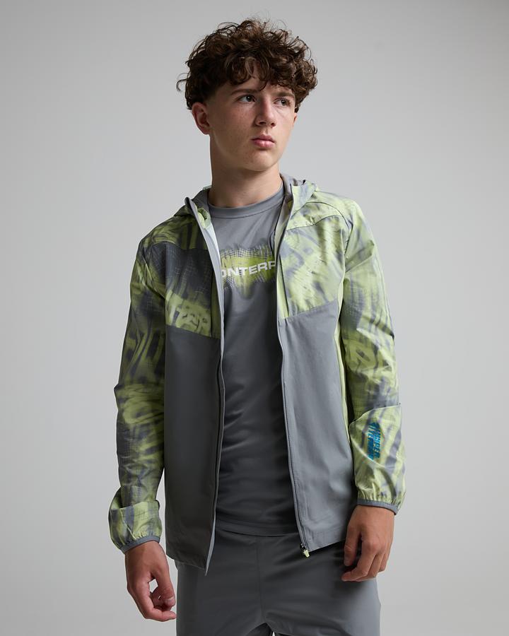 Monterrain Junior Hyperterrain Windbreaker - Midnight Echo Green Multi