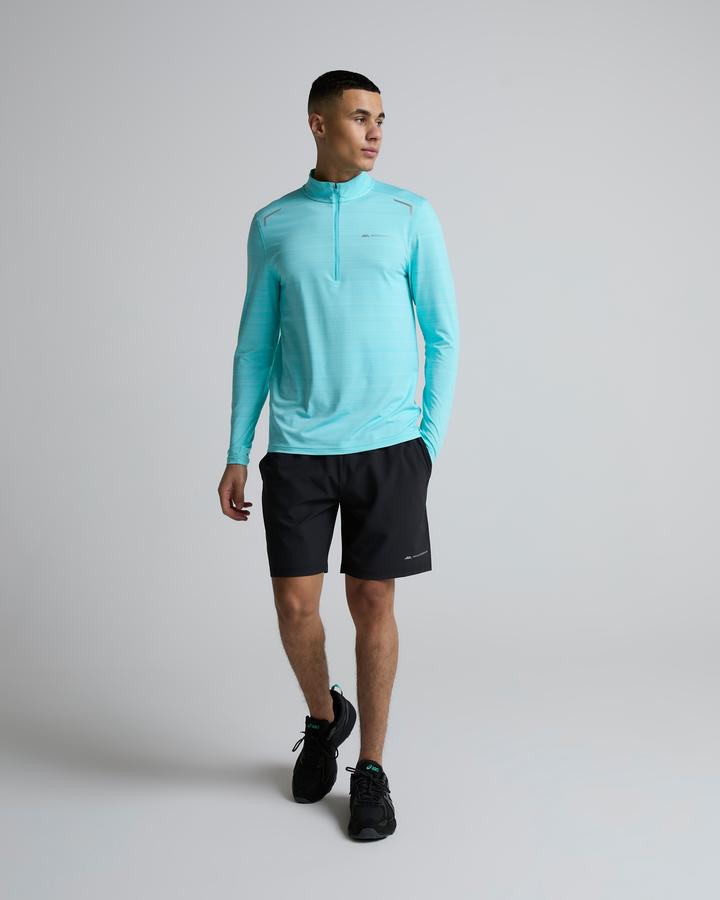 Monterrain Men's Lyder 3.0 Space Dye Quarter Zip T-Shirt - Blue