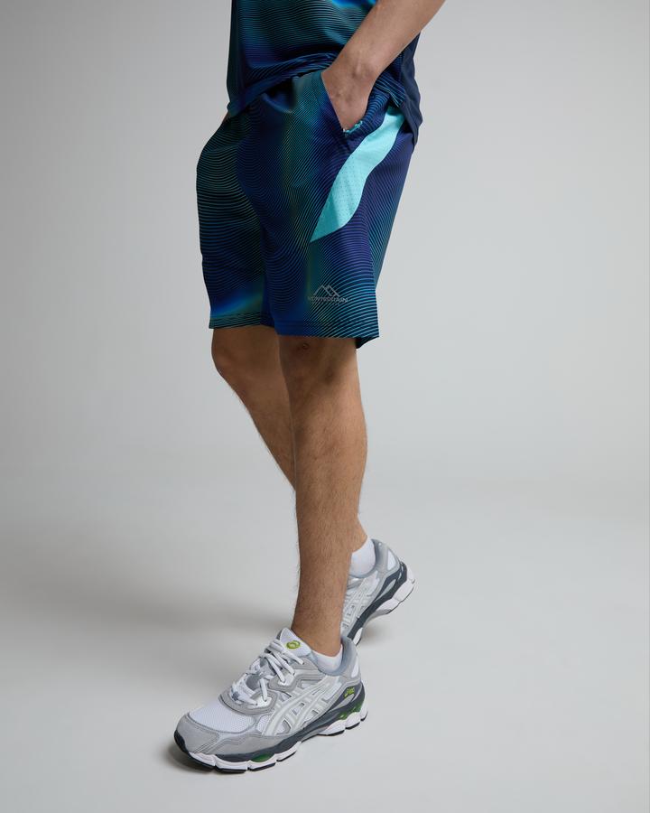 Monterrain Men's Soar Woven Short - Multi Blue/Gleaming Blue