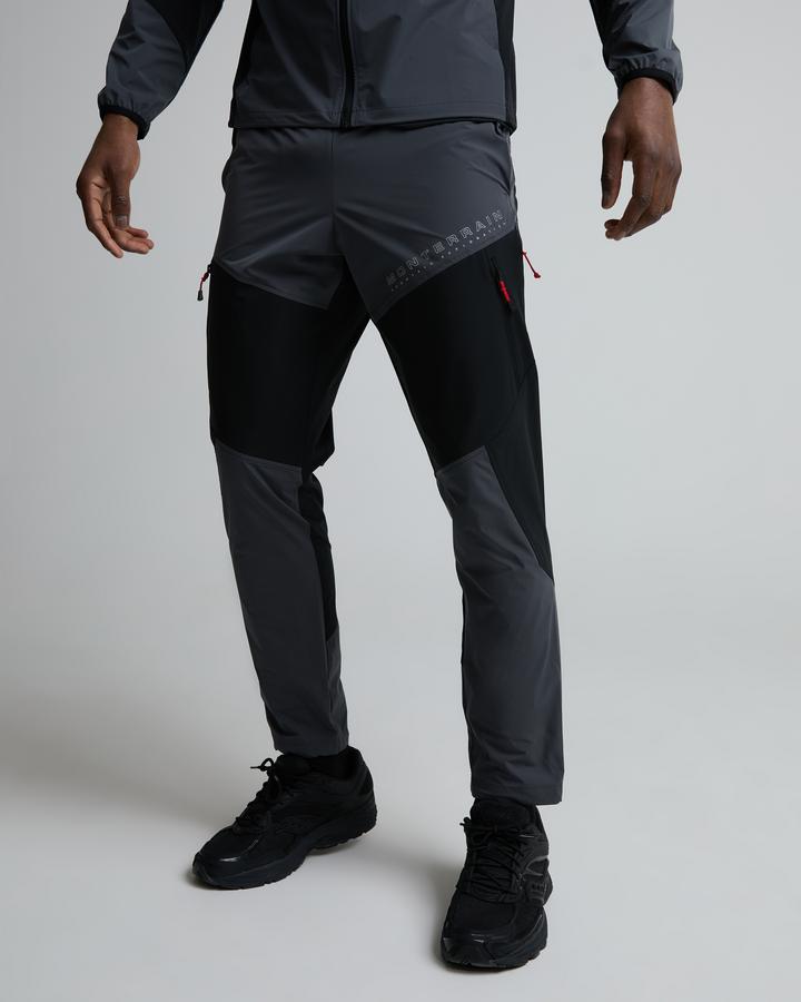 Monterrain Men's Forge Woven Pant - Black/Urban Charcoal/Blaze Red