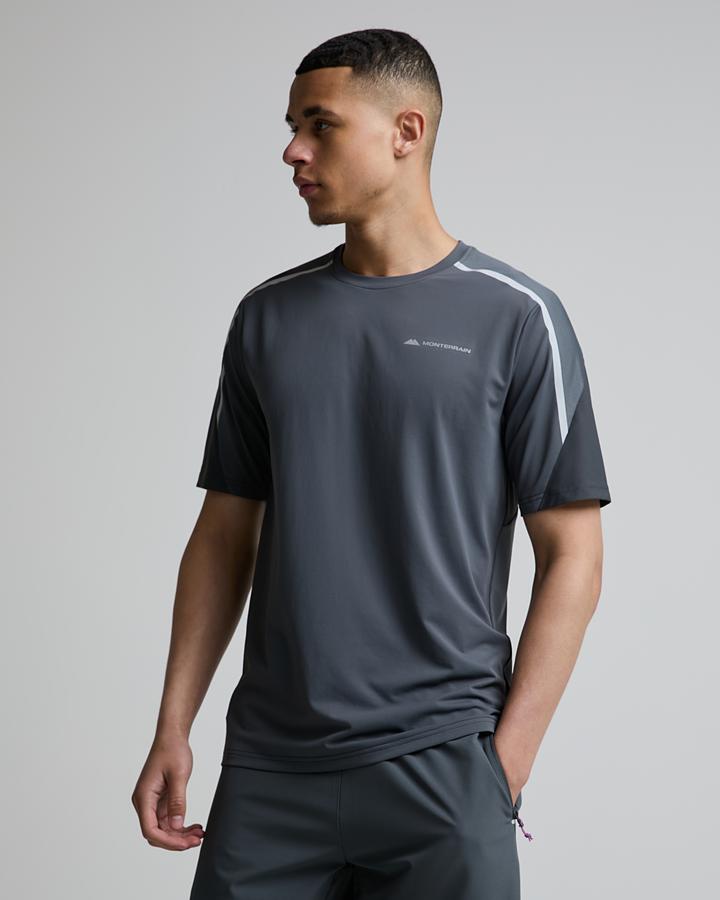 Monterrain Men's Defence T-Shirt - Forged Steel/Urban Charcoal/Salted Fog