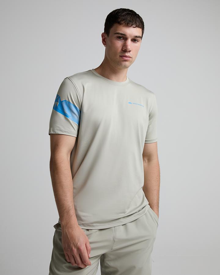 Monterrain Men's Distance T-Shirt - Ancient Pewter/Feather Blue